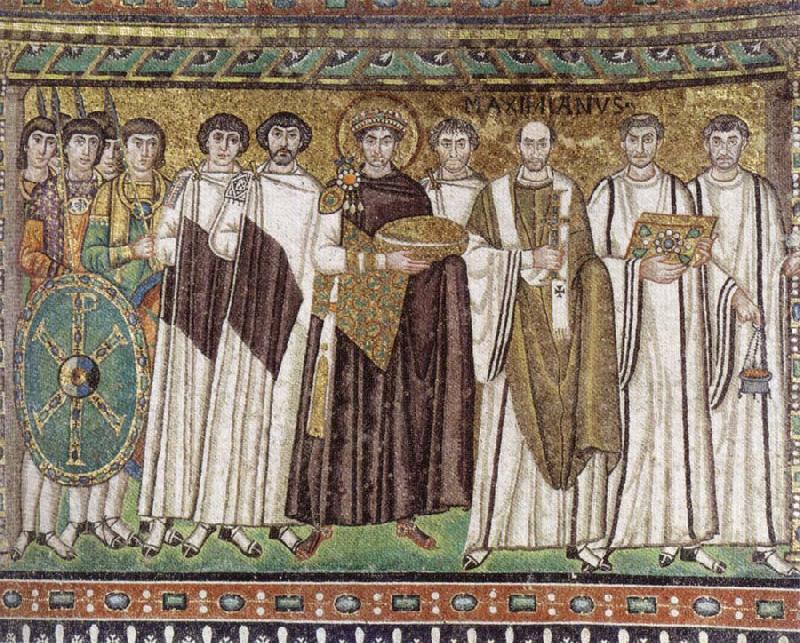 The Emperor justinian and his Court, unknow artist